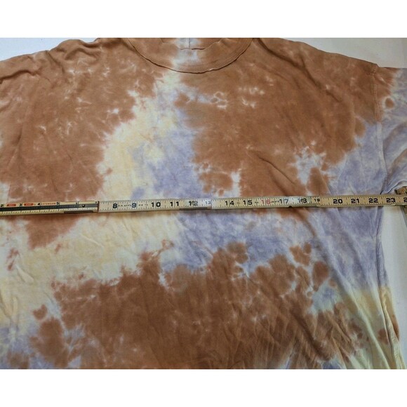 Free People We the Free Cotton Tie Dye Long Sleeve Shirt Mock Neck Top Size M - Picture 7 of 11